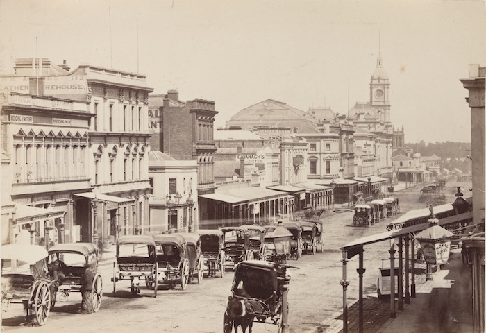 Swanston Street, Melbourne, 1872