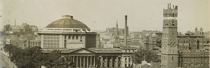 the coop's shot tower in 1889